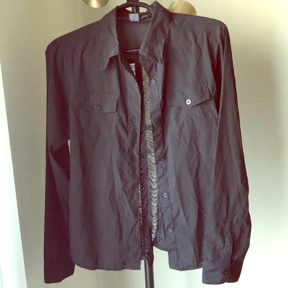 Black button up